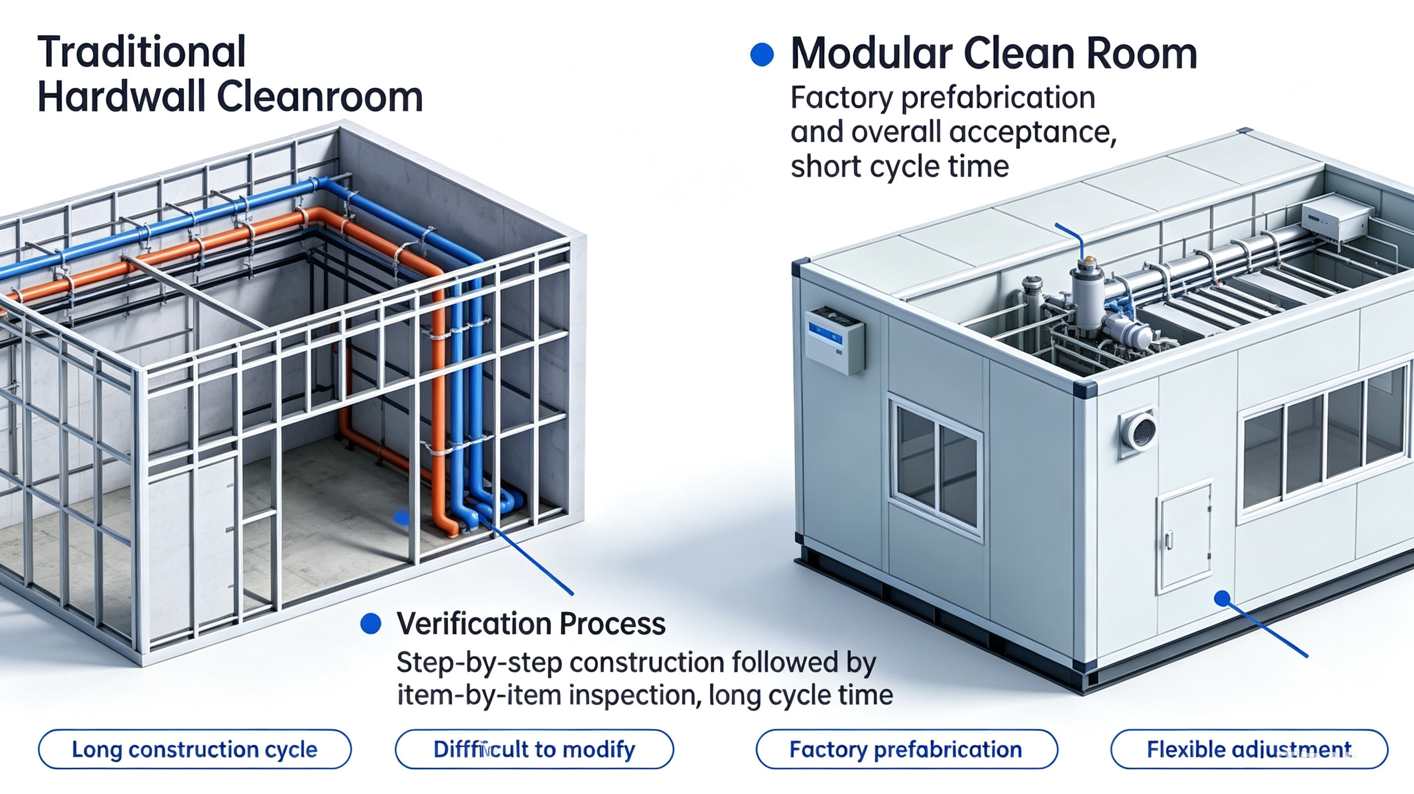 What Is a Modular Cleanroom? Modular vs Hardwall Cleanrooms